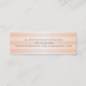 Moderne striped, Gold Brush Stroke, Gold Lijst Mini Visitekaartje (Achterkant)