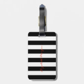 Moderne Striped-Red Lips, op maat gemaakt Bagagelabel (Achterkant verticaal)