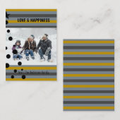 Moderne Stripes Aangepaste kerstboomfeestdag met f Notitiekaartje (Voorkant / Achterkant)