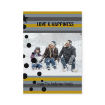 Moderne Stripes Aangepaste kerstboomfeestdag met f