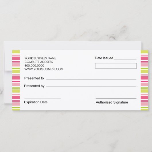 Moderne Stripes Boutique Style Cadeaus (Achterkant)