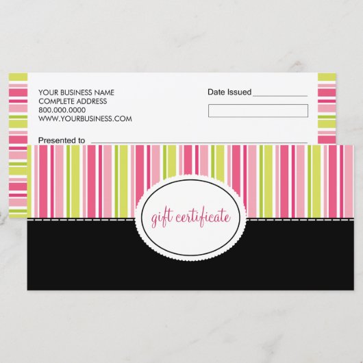 Moderne Stripes Boutique Style Cadeaus (Voorkant / Achterkant)