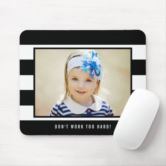 Moderne Stripes EDITABLE COLOR Photo Muismat (Met muis)