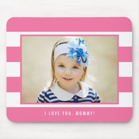 Moderne Stripes EDITABLE COLOR Photo Muismat (Voorkant)