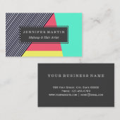 Moderne Stripes en het Geometrische Patroon van he Visitekaartje (Voorkant / Achterkant)