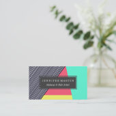 Moderne Stripes en het Geometrische Patroon van he Visitekaartje (Staand voorkant)