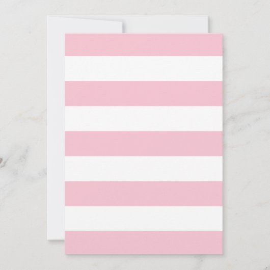 Moderne Stripes First Community Invitation roze Kaart (Achterkant)