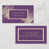 Moderne Stripes, Gold Lijst Jewelry Designer Visitekaartje (Voorkant / Achterkant)