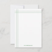 Moderne Stripes Green - 3x5 aankondiging van Afstu (Achterkant)