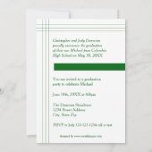 Moderne Stripes Green - Aankondiging Afstuderen (Achterkant)