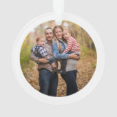 Moderne Stripes Holiday-foto kerstversiering Ornament (achterkant)