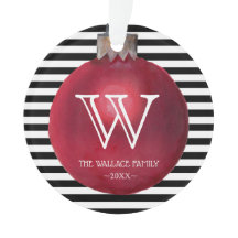 Moderne Stripes Holiday-foto kerstversiering