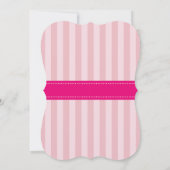 Moderne Stripes Hot Pink Bachelorette Party Kaart (Achterkant)