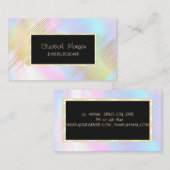 Moderne Stripes, Lijst Holographic Jewelry Designe Visitekaartje (Voorkant / Achterkant)