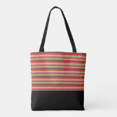 Moderne stripes met elegante monogram tote bag (Achterkant)