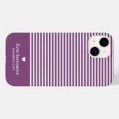 Moderne stripes met hartmonogram kunnen kleur bewe Case-Mate iPhone case (Achterkant (horizontaal))
