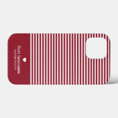 Moderne stripes met hartmonogram kunnen kleur bewe Case-Mate iPhone case (Achterkant (horizontaal))
