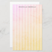 Moderne Stripes minimalistisch professioneel platf Briefpapier (Voorkant / Achterkant)