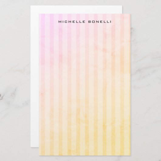 Moderne Stripes minimalistisch professioneel platf Briefpapier (Voorkant / Achterkant)