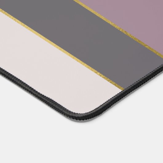 Moderne stripes op maat bureaumat (Hoek)