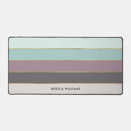 Moderne stripes op maat bureaumat (Voorkant)