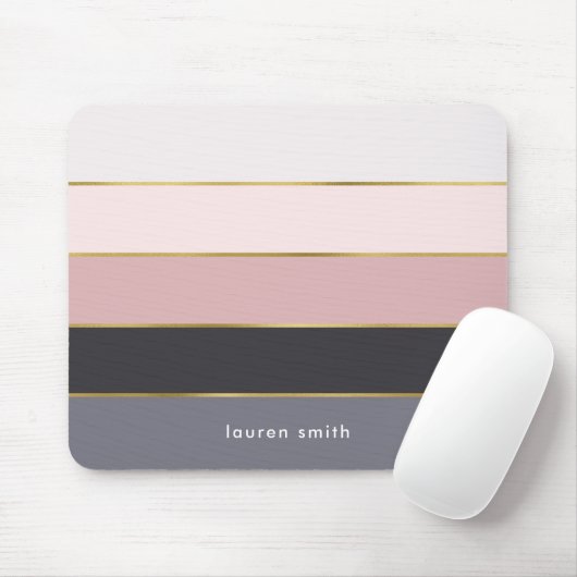 Moderne stripes op maat muismat (Met muis)