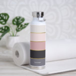 Moderne stripes op maat waterfles<br><div class="desc">Personaliseer dit ontwerp met jouw naam of initialen.</div>