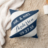 Moderne Stripes Personalized Sierkussen/marine Kussen (Deken)