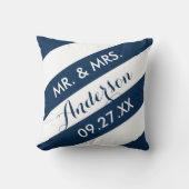 Moderne Stripes Personalized Sierkussen/marine Kussen (Voorkant)