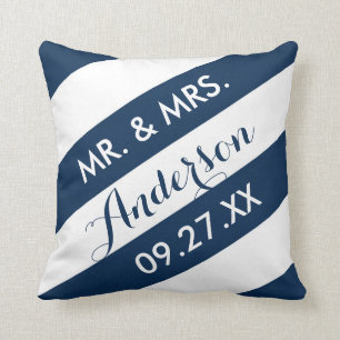 Moderne Stripes Personalized Sierkussen/marine Kussen