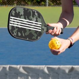 Moderne Stripes Pickleballer Camouflage Pickleball Paddle