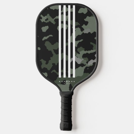 Moderne Stripes Pickleballer Camouflage Pickleball Paddle (Achterkant)