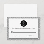 Moderne Stripes-reactiekaart RSVP Kaartje (Voorkant / Achterkant)