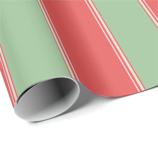 Moderne Stripes Retro-patroon uit de middelbare ee Cadeaupapier (Rol Hoek)