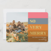 Moderne Stripes Rust, zeer mooie foto Feestdagenkaart (Voorkant)