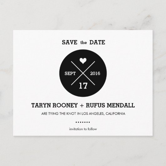 Moderne Stripes sparen het Briefkaart van de Datum (Voorkant)