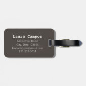 Moderne Stripes stijlvolle roze, eenvoudige jonge Bagagelabel (Achterkant horizontaal)