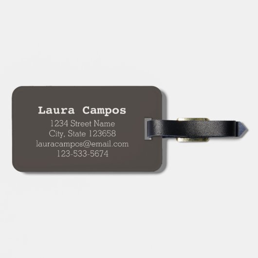 Moderne Stripes stijlvolle roze, eenvoudige jonge Bagagelabel (Achterkant horizontaal)