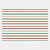 Moderne Stripes-Stippen en pine kerstfeestdag Inpakpapier Vel (Voorkant)