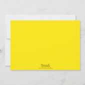 Moderne Stripes Yellow Graduparty Kaart (Achterkant)