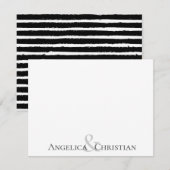 Moderne stripesparen, speciaal gepersonaliseerd pa notitiekaartje (Voorkant / Achterkant)