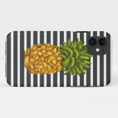 Moderne strippes anananas telefoontas Case-Mate iPhone case (Achterkant (horizontaal))