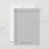 Moderne strips grijs - 3x5 Afstuderen aankondiging (Achterkant)
