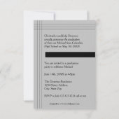 Moderne strips grijs - 3x5 Afstuderen aankondiging (Achterkant)