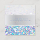 Moderne strips, kleurrijke glittery Bokeh Vierkante Visitekaartje (Achterkant)