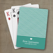 Moderne strips met bovenschaalbare hemelmonogram g pokerkaarten