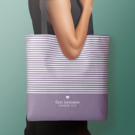 Moderne strips met geüploschaalde hartmonogram crossbody tas