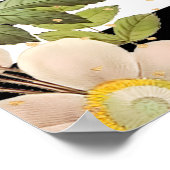 Moderne strips/ Rozen/goudsoorten/Ontvangst Poster (Hoek)