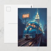 Moderne stroomlijnen | New York Express Briefkaart (Voorkant / Achterkant)