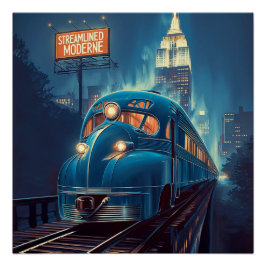 Moderne stroomlijnen | New York Express Perfect Poster